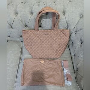 MZ Wallace Medium Metro Tote Deluxe in Dusty Rose
